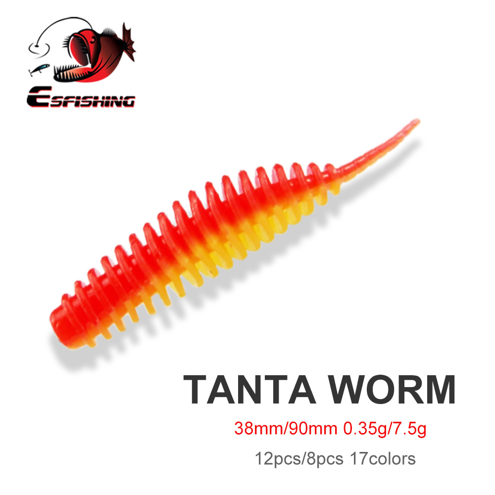 Fishing Lure Soft Plastic - Рыболовная приманка-червь ESFISHING Tanta 38мм 90мм