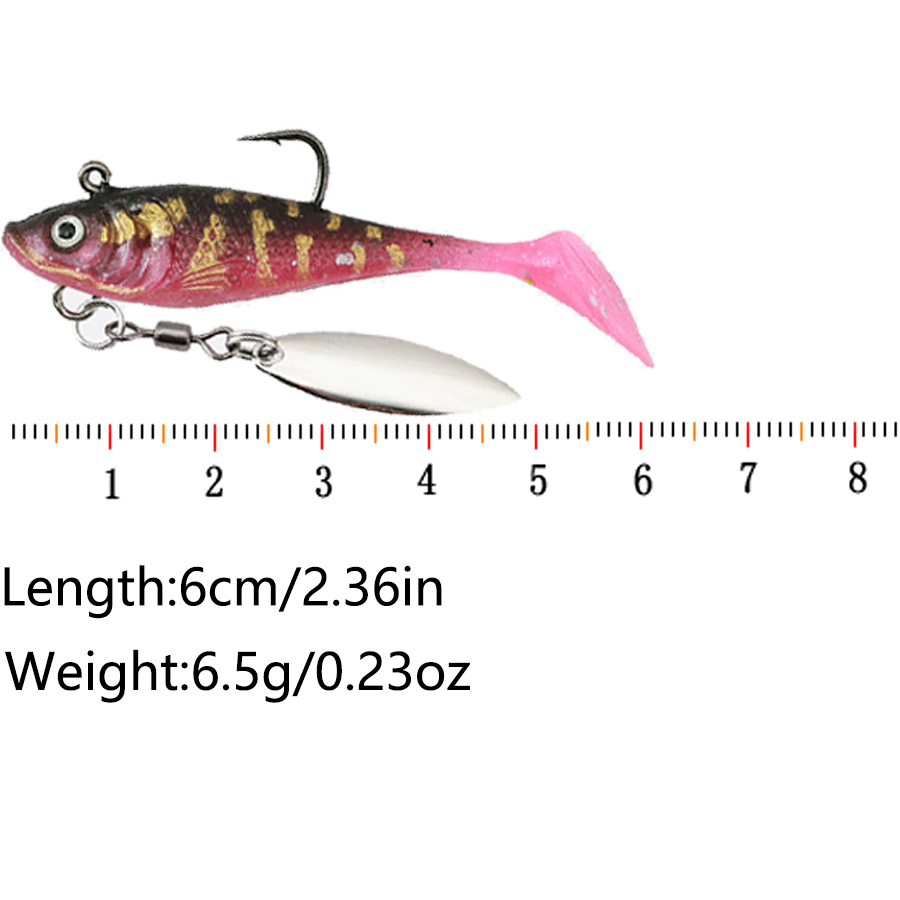 5 шт. мягких приманок T-Tail с – обзор и цена Fishing Lure Blade Bait