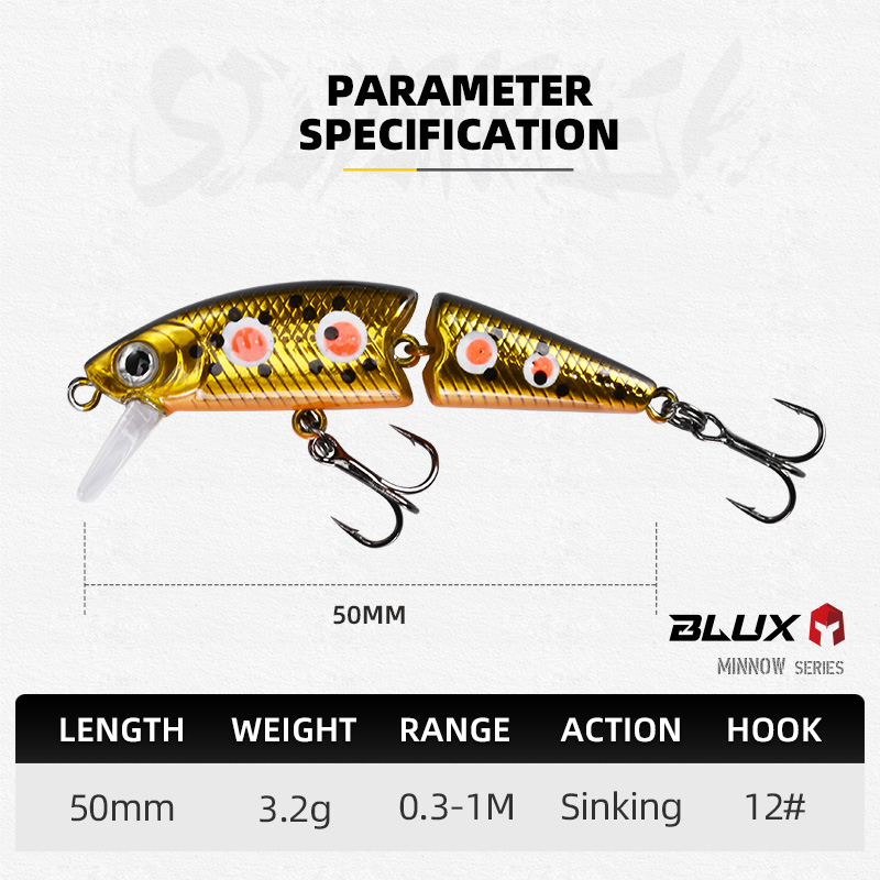 BLUX DR. Minnow Joint 50S Swim – обзор и цена Fishing Lure Spoon
