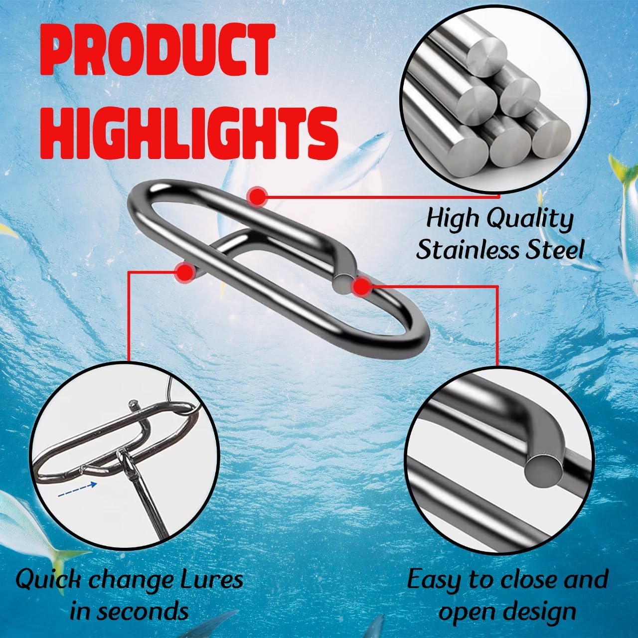 Комплект рыболовных застежек 9 – обзор и цена Fishing Lure Kit